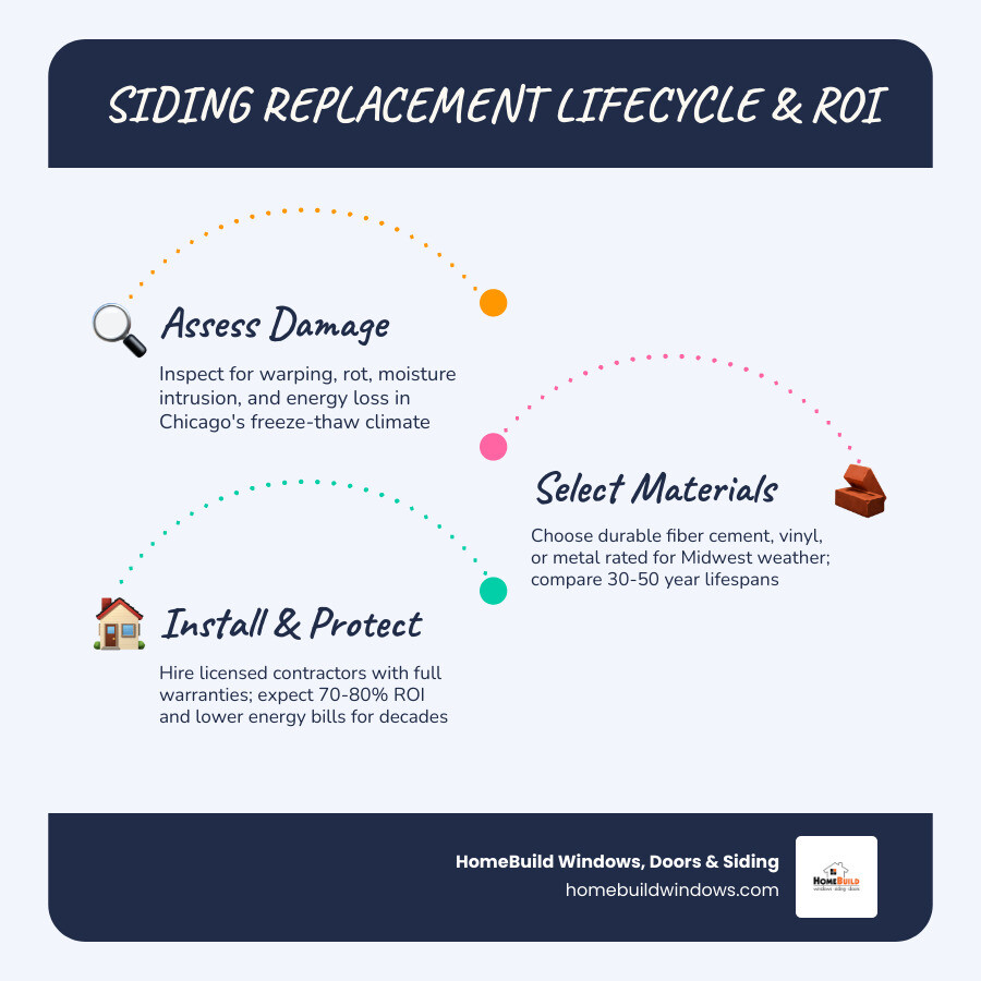 Siding replacement lifecycle and ROI infographic for Midwest homeowners infographic Siding replacement lifecycle and ROI infographic for Midwest homeowners infographic