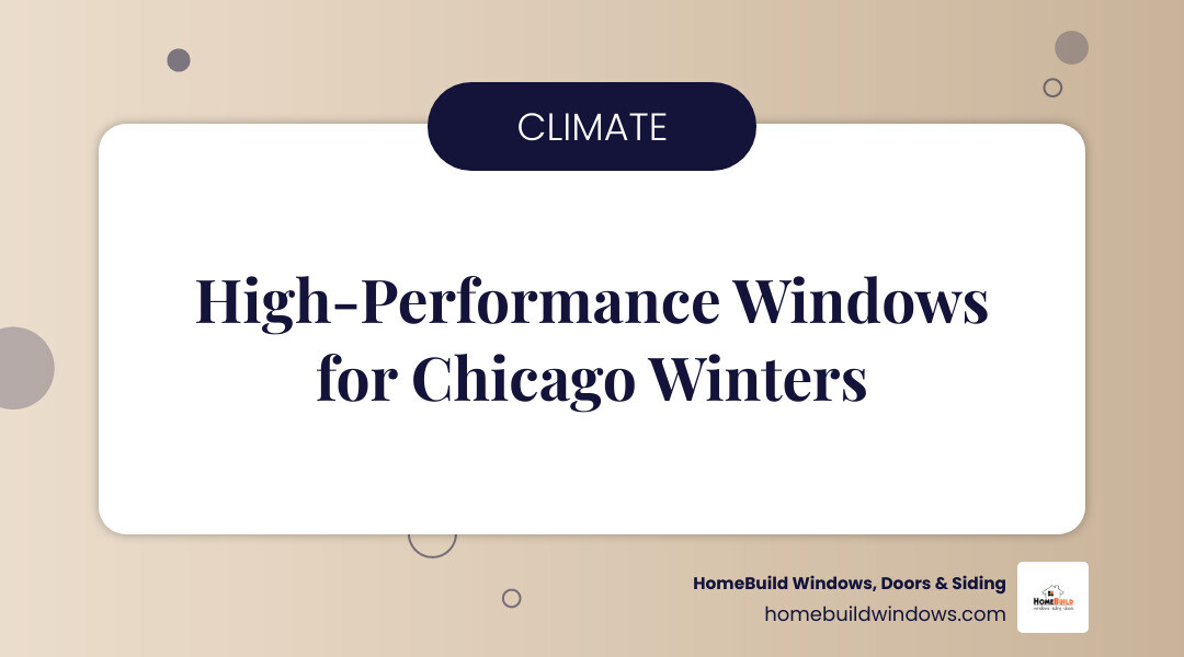How high-performance windows and doors improve energy efficiency and comfort in Chicago's Midwest climate infographic