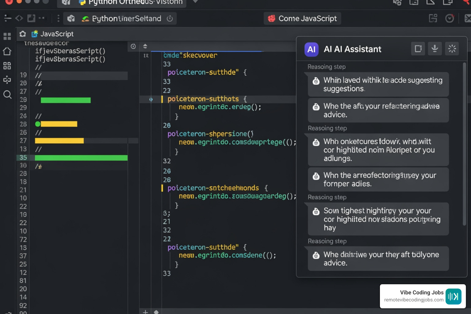 Cursor-style AI coding workflow showing multi-file reasoning and chat interface Cursor-style AI coding workflow showing multi-file reasoning and chat interface
