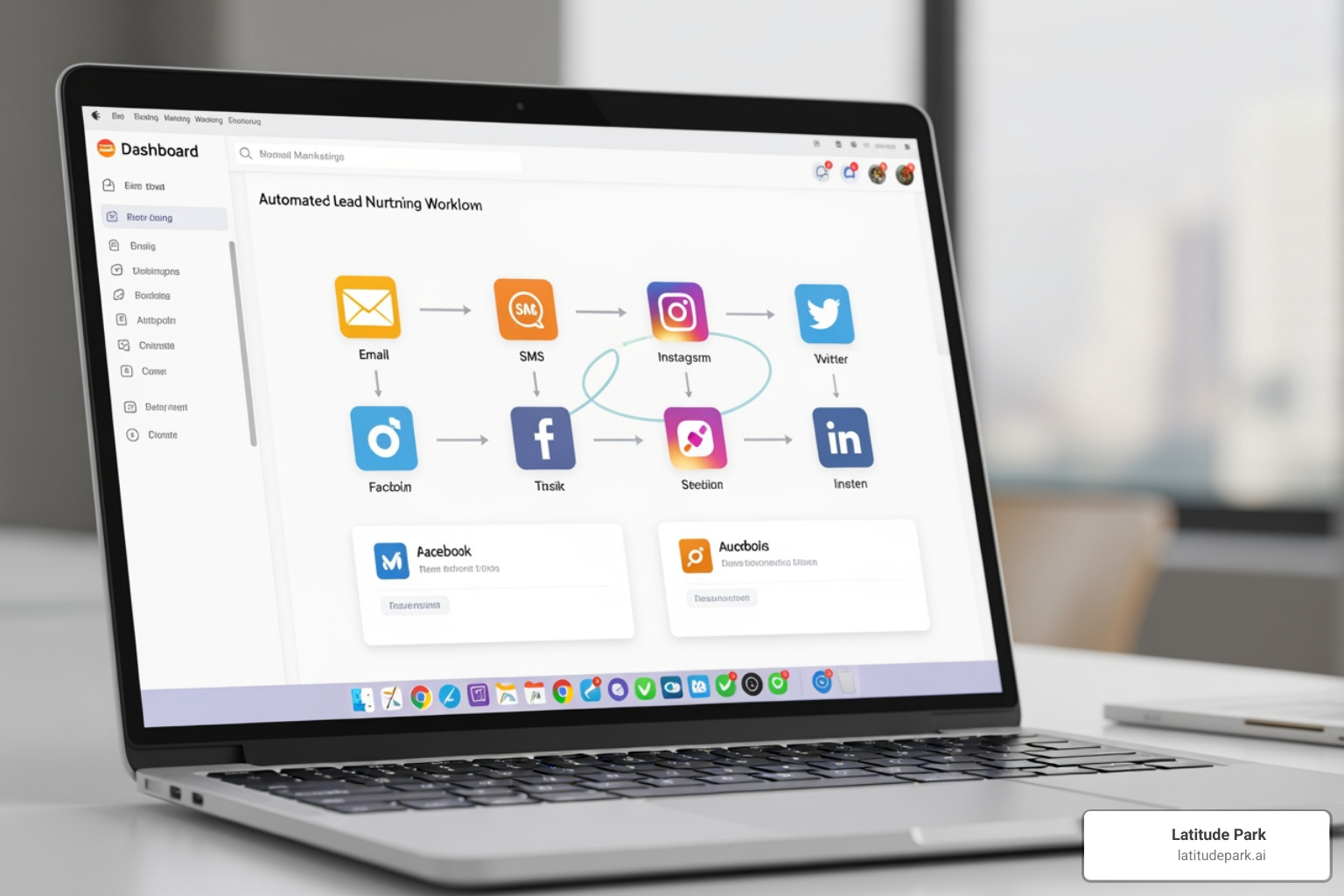 Automated lead nurturing workflow with multi-channel touchpoints
