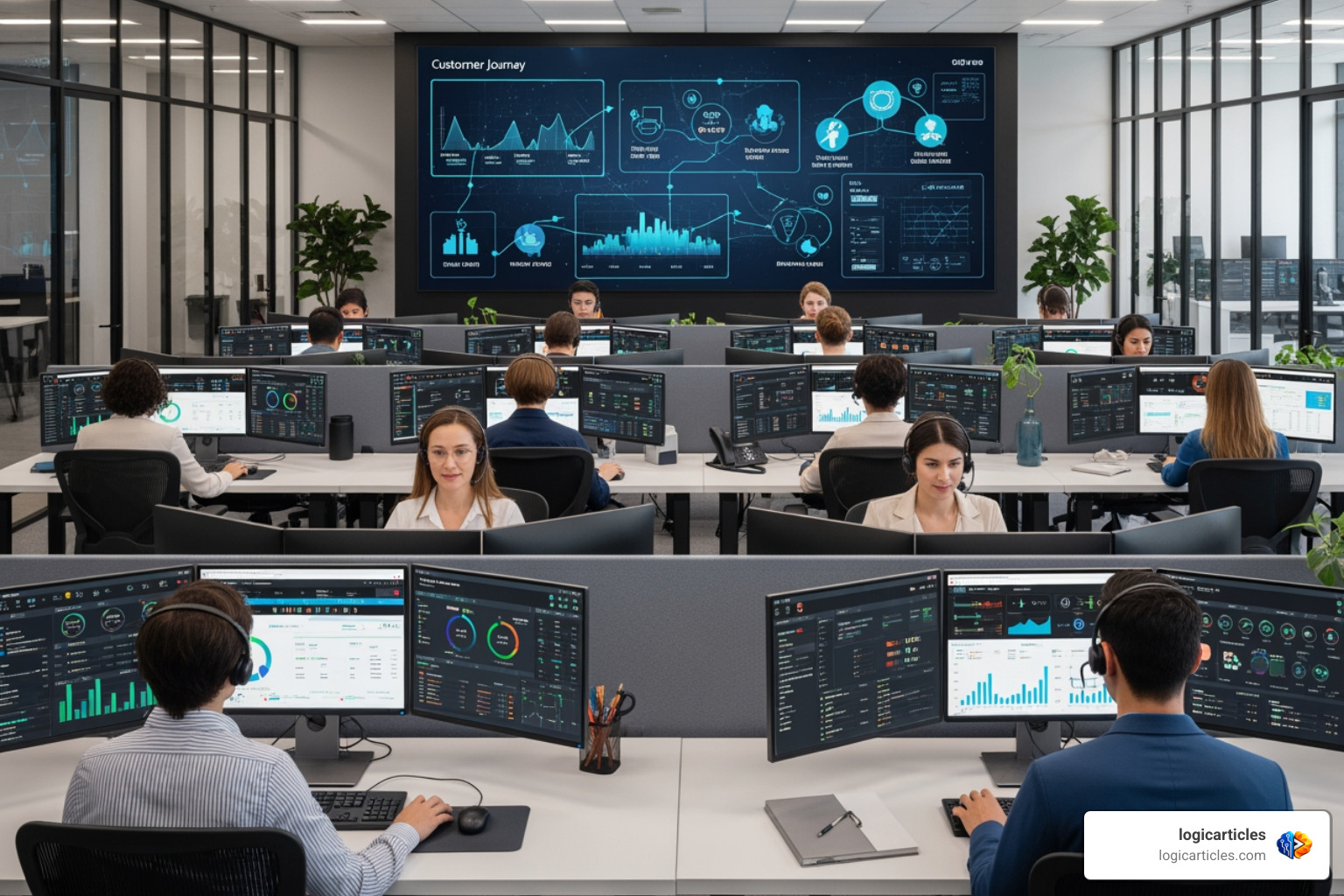 Optimized business workflow showing seamless contact center operations and customer journey tracking Optimized business workflow showing seamless contact center operations and customer journey tracking
