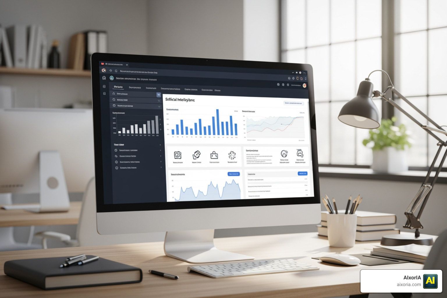 Business dashboard integrating AI tools