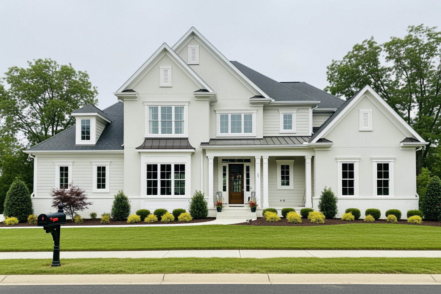 completed high-end residential exterior painting project in Carmel Indiana