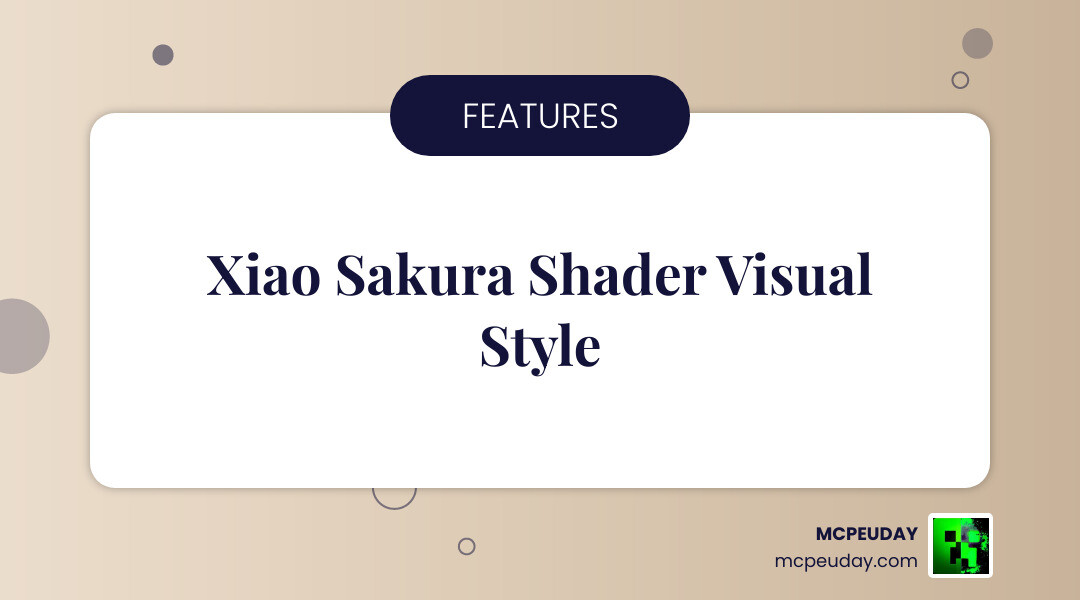 Xiao Sakura Shader features overview infographic: fog, pink lighting, water, animated flora, Bedrock versions infographic Xiao Sakura Shader features overview infographic: fog, pink lighting, water, animated flora, Bedrock versions infographic