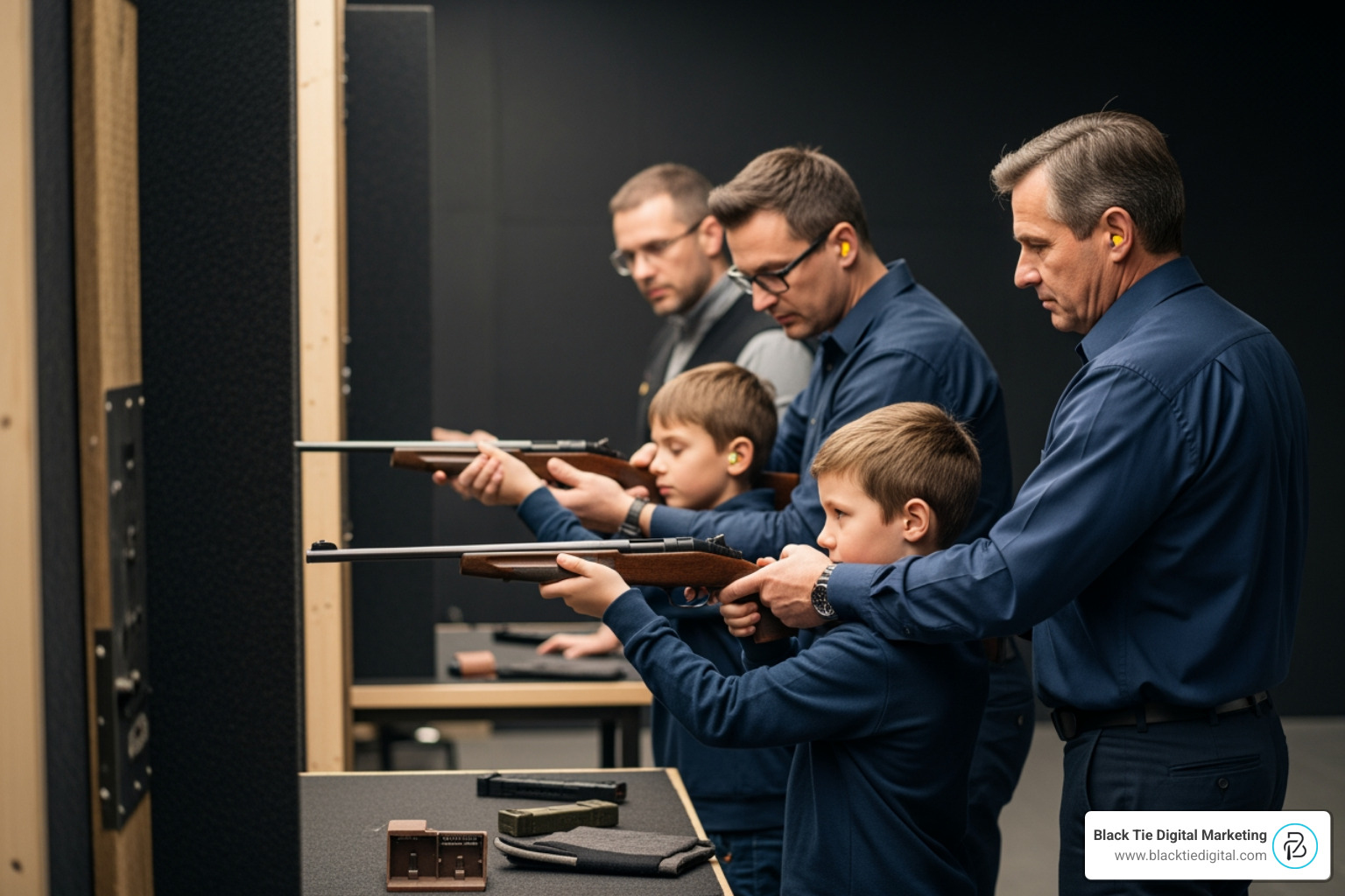 Responsible family safety training session with professional instructors Responsible family safety training session with professional instructors