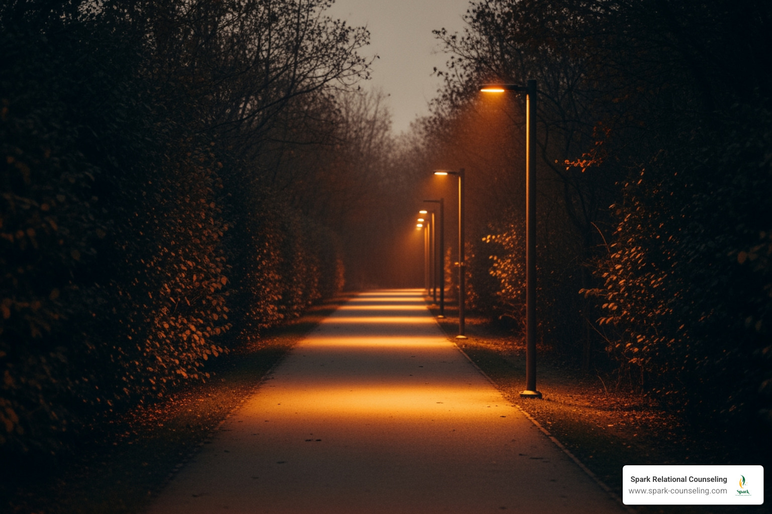 soft amber light illuminating a quiet, minimalist path soft amber light illuminating a quiet, minimalist path