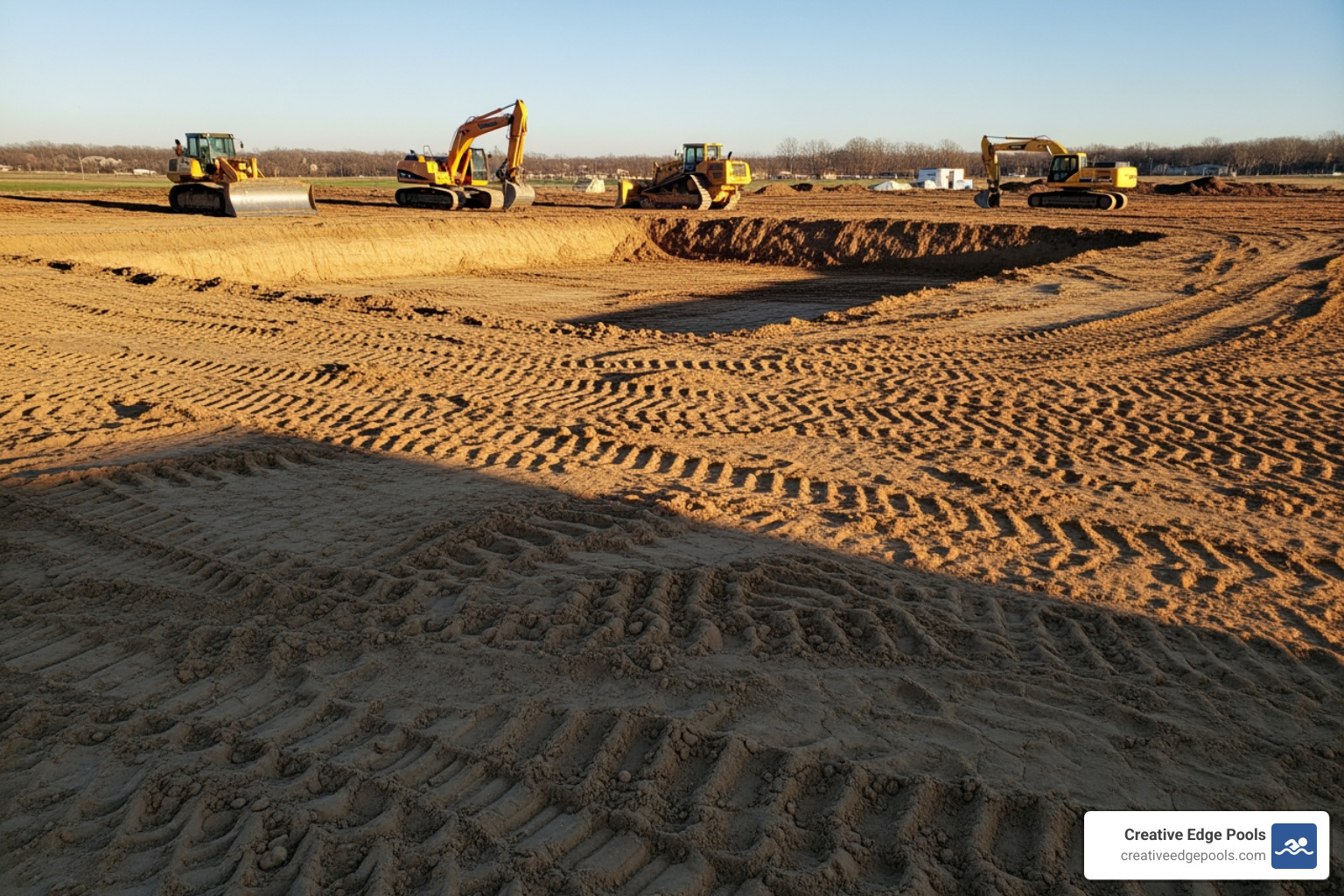 cleared construction site ready for foundation pouring
