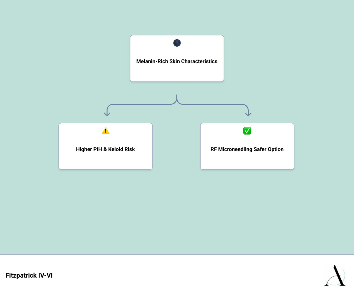Fitzpatrick skin types I-VI with melanin reactivity and PIH risk levels infographic Fitzpatrick Skin Types I-Vi With Melanin Reactivity And Pih Risk Levels Infographic