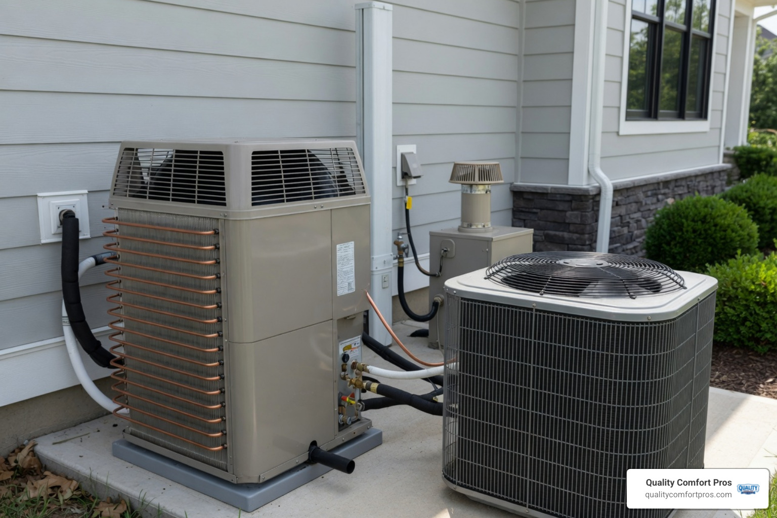 HVAC technician performing detailed system maintenance check