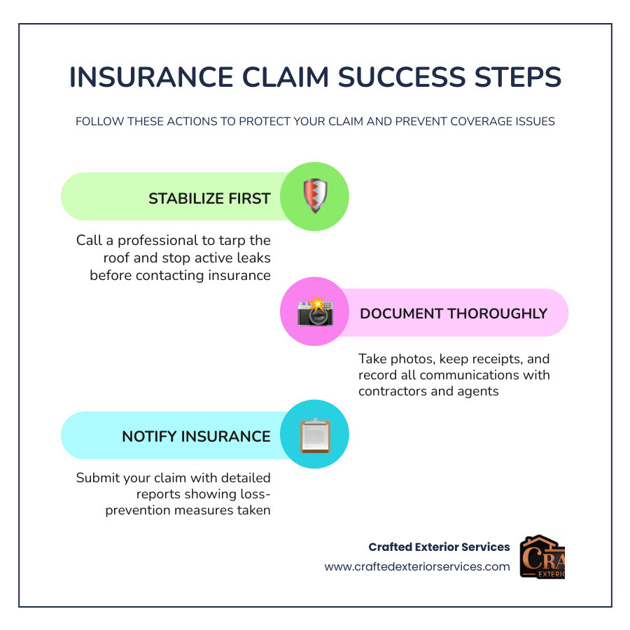 Infographic: How to handle roofing insurance claims step-by-step infographic Infographic: How to handle roofing insurance claims step-by-step infographic