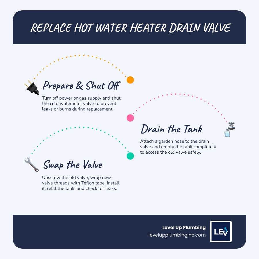 Anatomy of a tank water heater showing drain valve, T&P valve, anode rod, and cold/hot water lines infographic Anatomy of a tank water heater showing drain valve, T&P valve, anode rod, and cold/hot water lines infographic