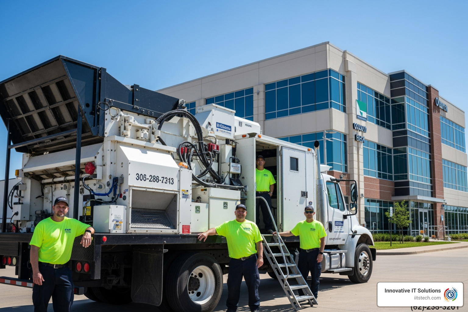 Mobile hard drive shredding truck operating in Oklahoma City Mobile hard drive shredding truck operating in Oklahoma City
