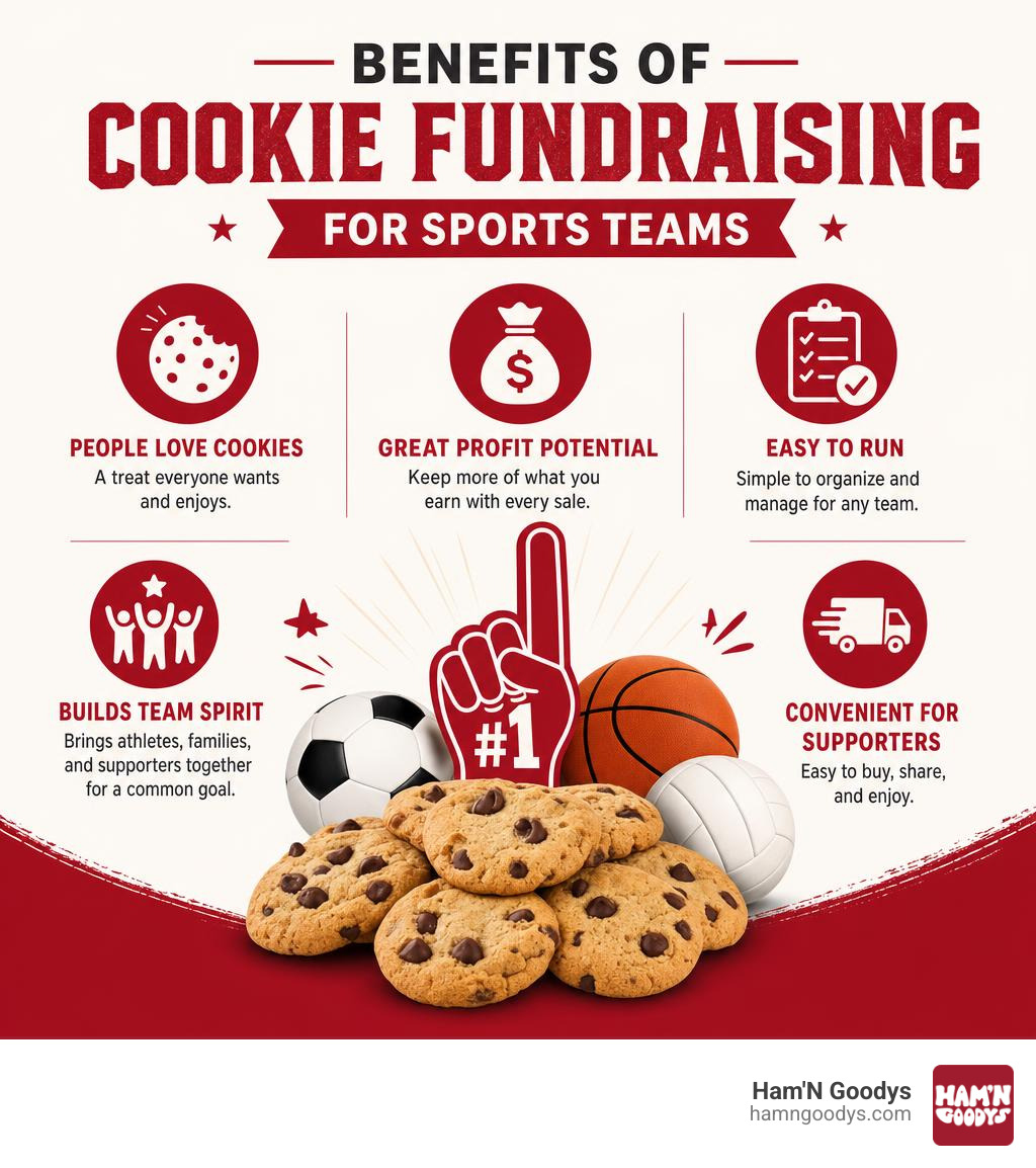 Benefits of cookie fundraising for sports teams infographic infographic Benefits of cookie fundraising for sports teams infographic infographic