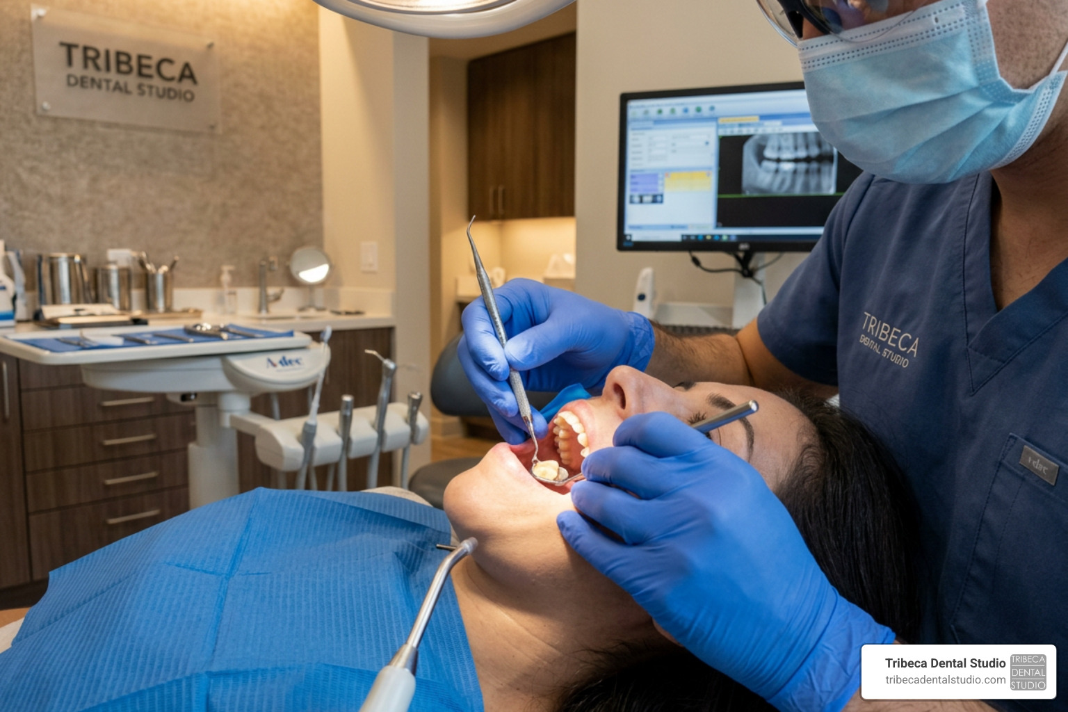 Composite filling placement for minor tooth decay Composite filling placement for minor tooth decay