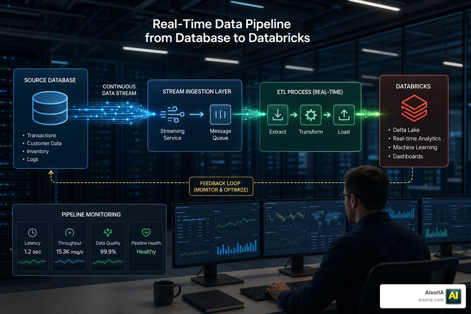 Real-time Data Pipeline Flow Diagram