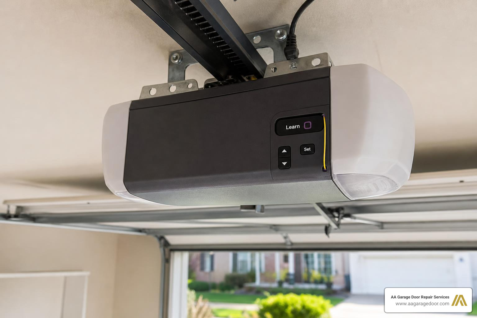 locating the learn button on a garage door motor