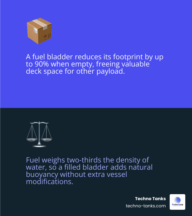 Fuel bladder backup space savings, capacity options, and payload optimization infographic infographic Fuel bladder backup space savings, capacity options, and payload optimization infographic infographic
