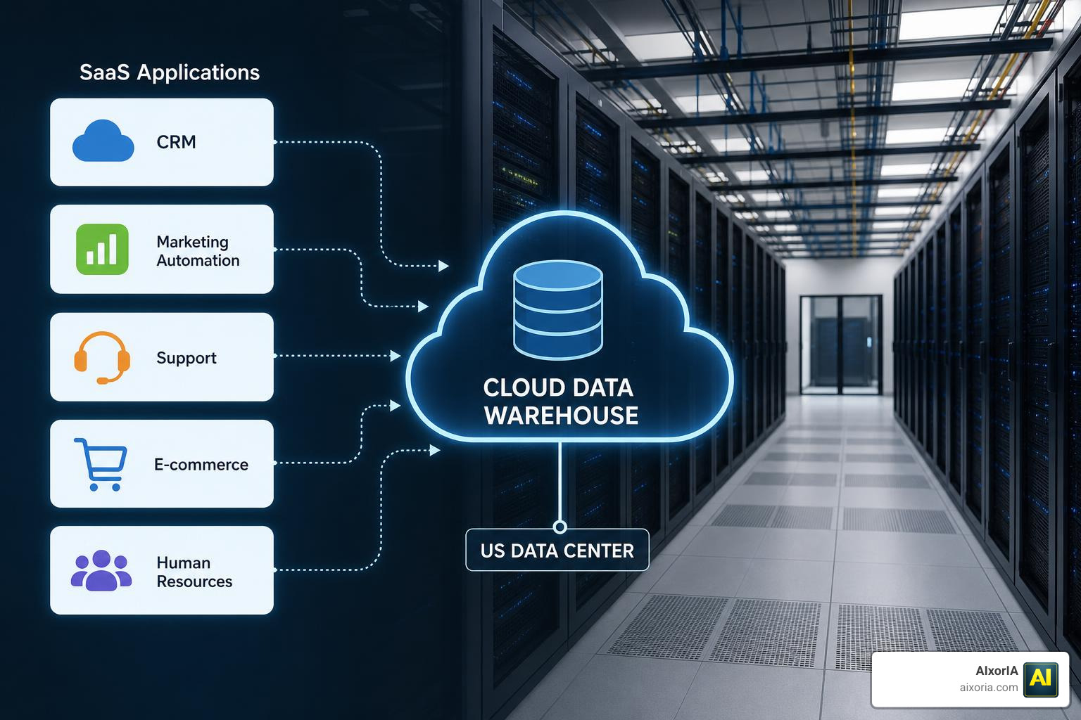 SaaS cloud data warehouse integration flow