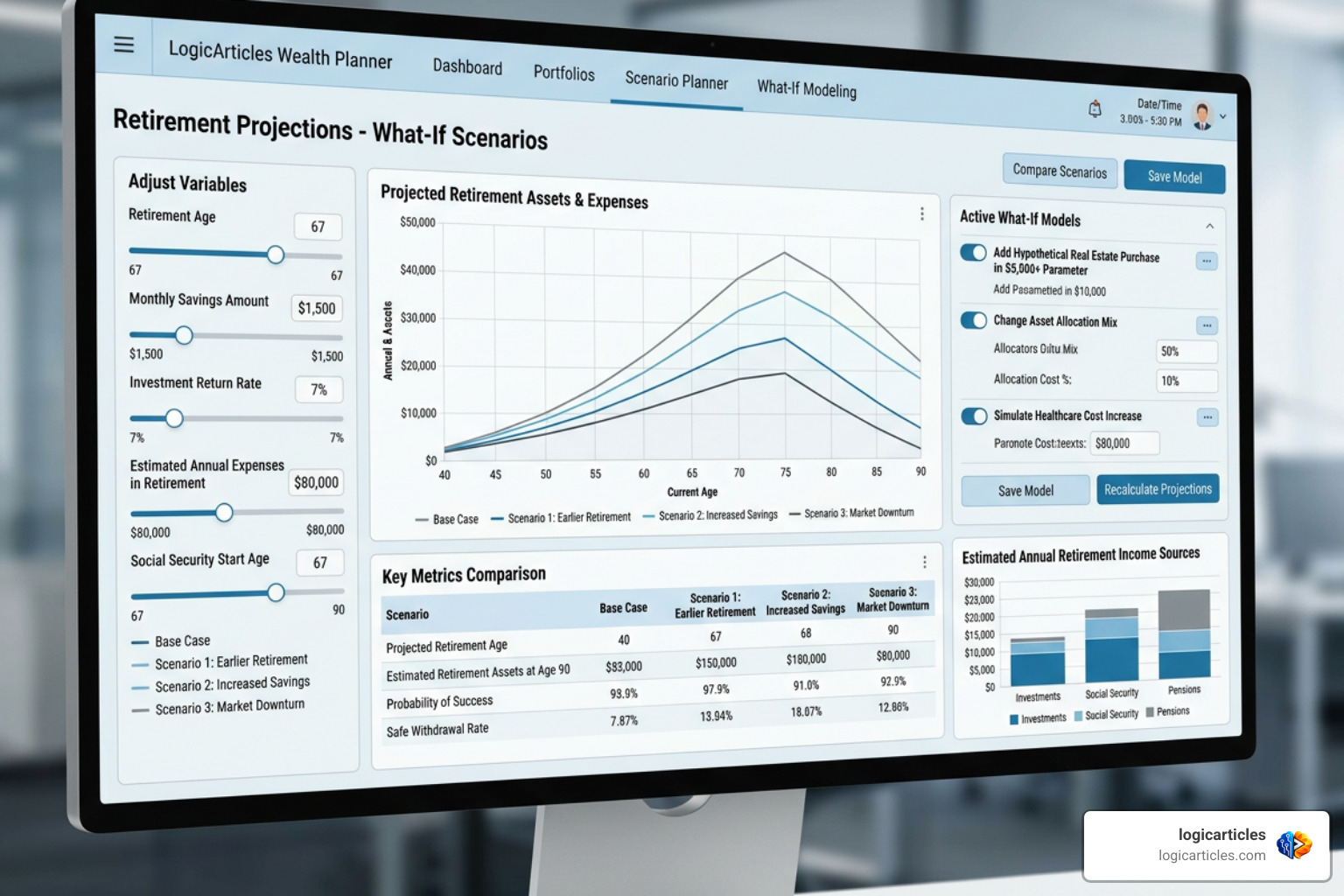 Boldin scenario planner what-if modeling interface Boldin scenario planner what-if modeling interface