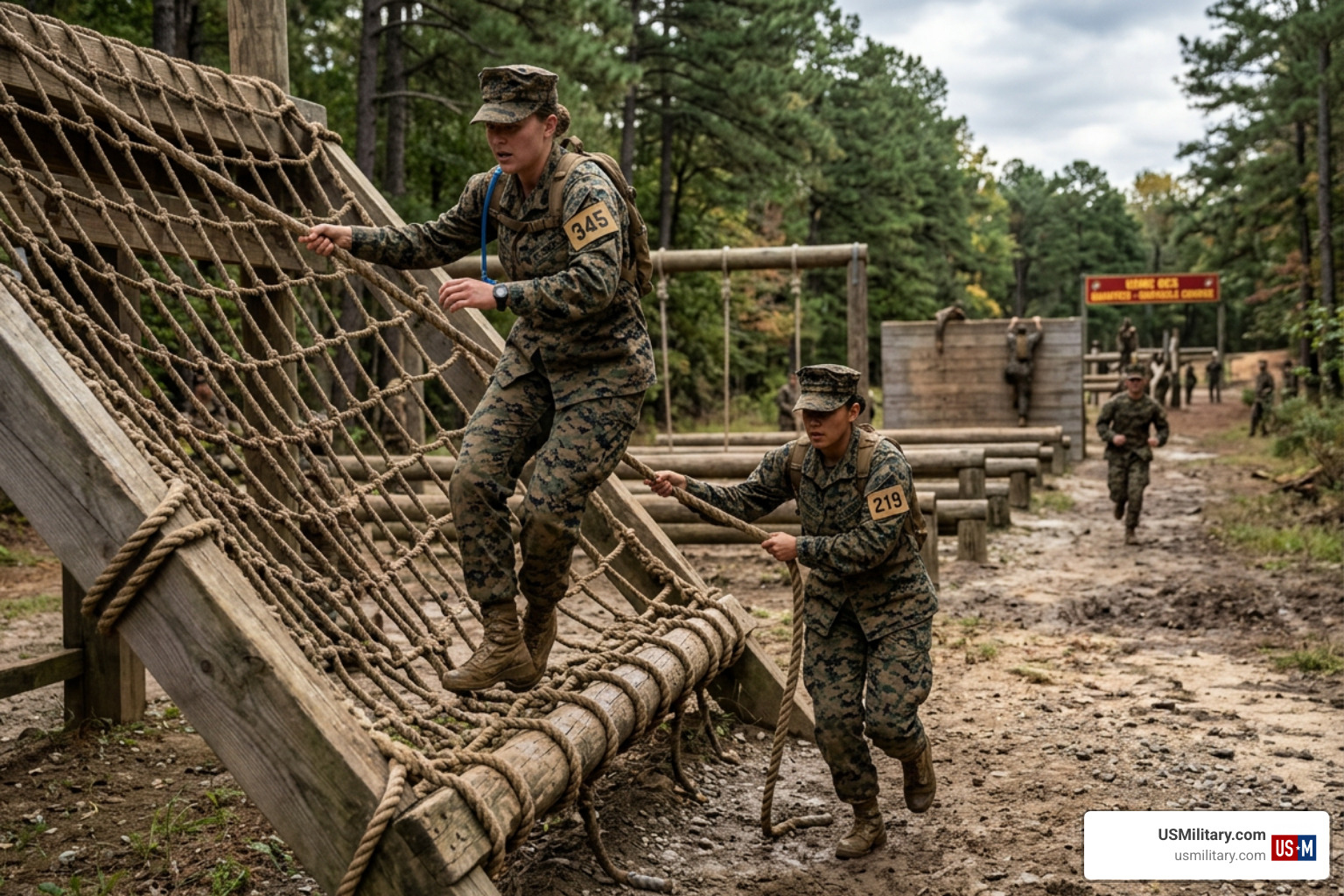 Marine candidates training at Officer Candidate School Marine candidates training at Officer Candidate School