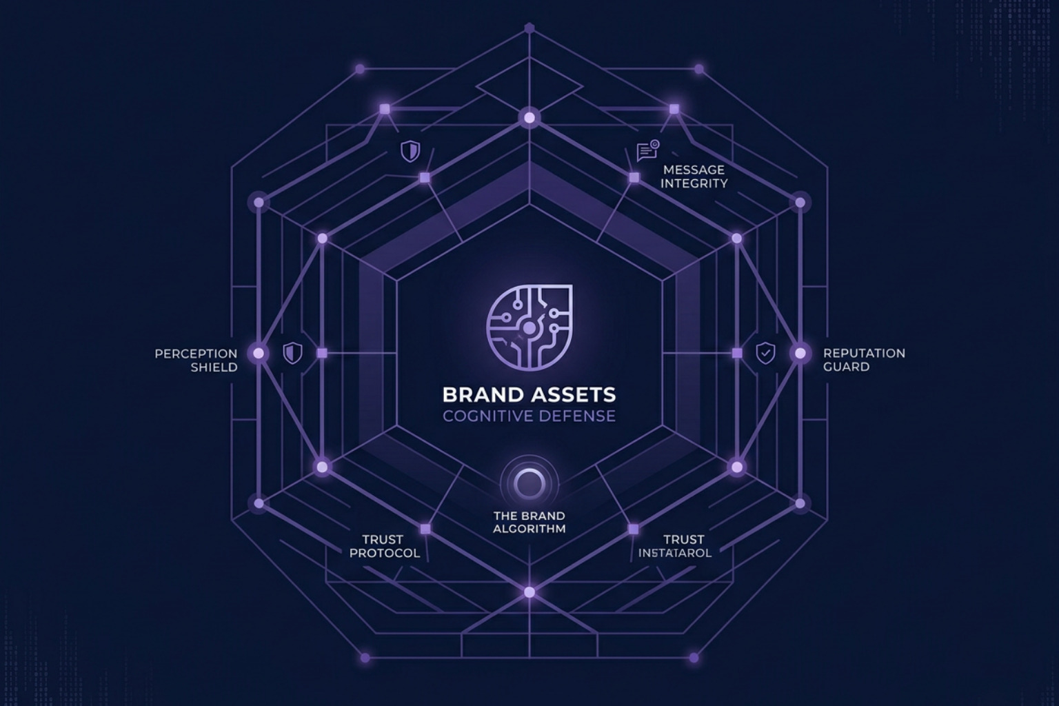 Cognitive Moat Framework abstract dark purple grid Cognitive Moat Framework abstract dark purple grid