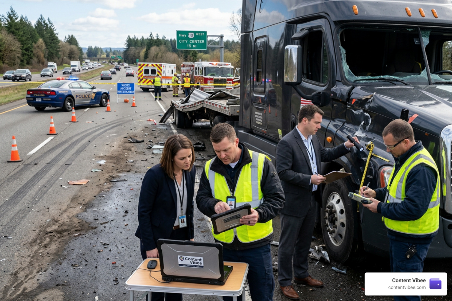 legal investigation of truck crash