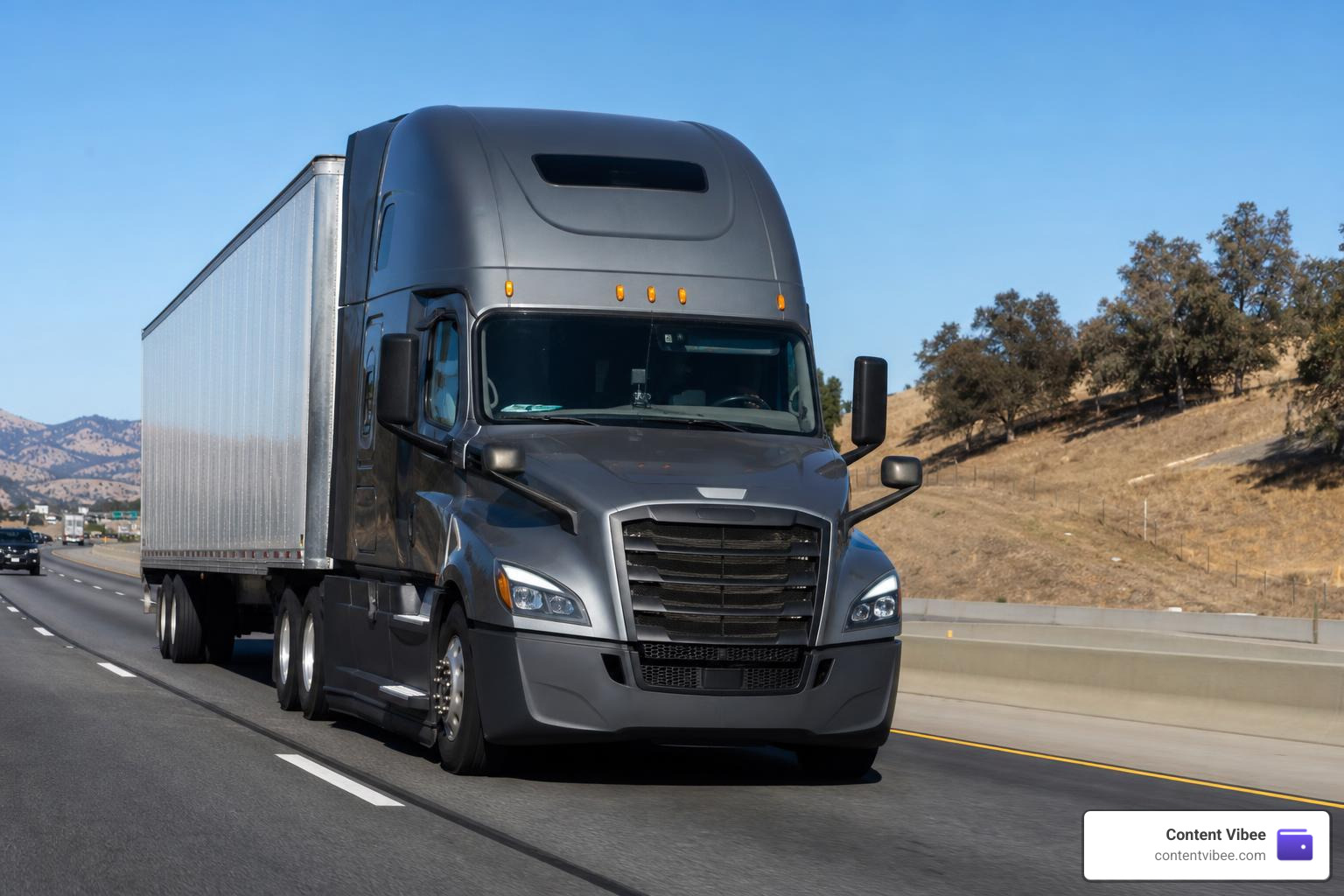 commercial truck on highway