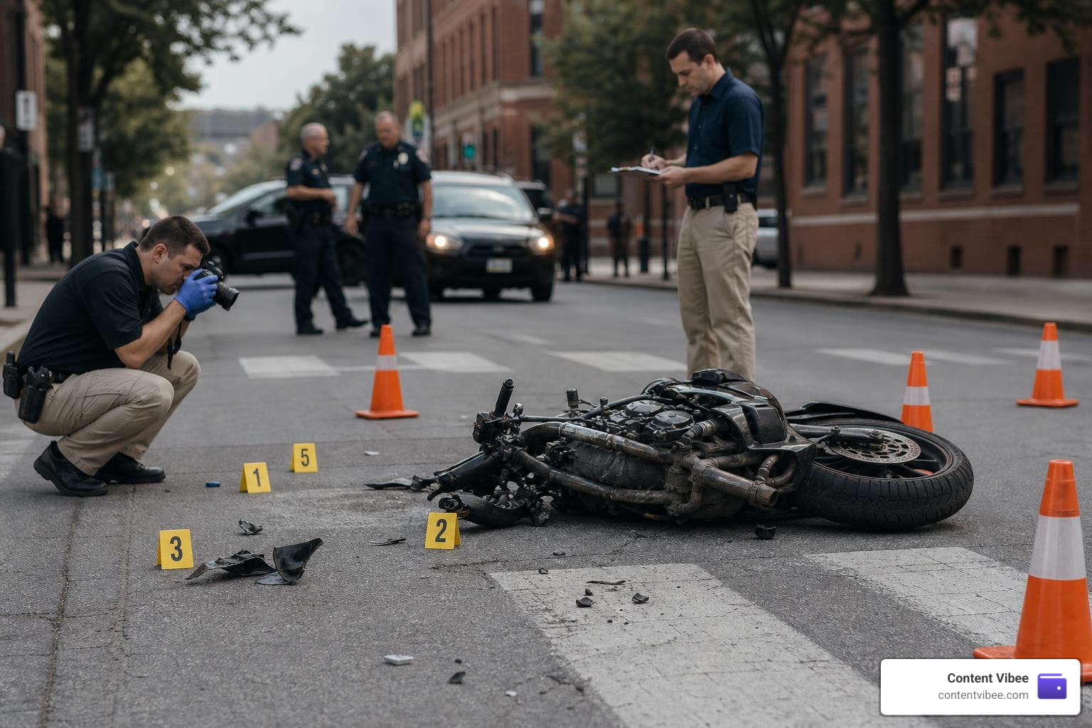 motorcycle accident scene investigation