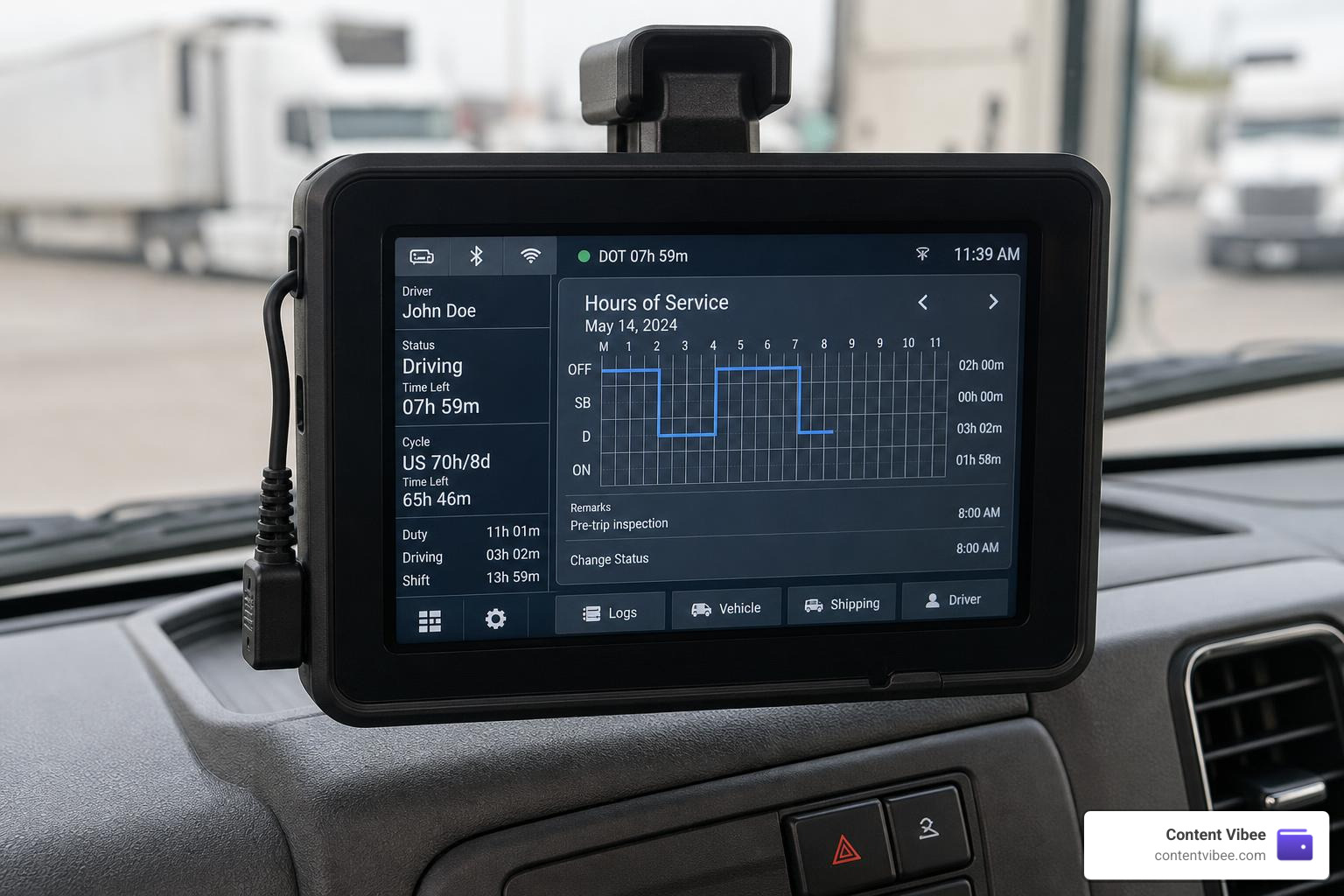 commercial truck black box recording operational data