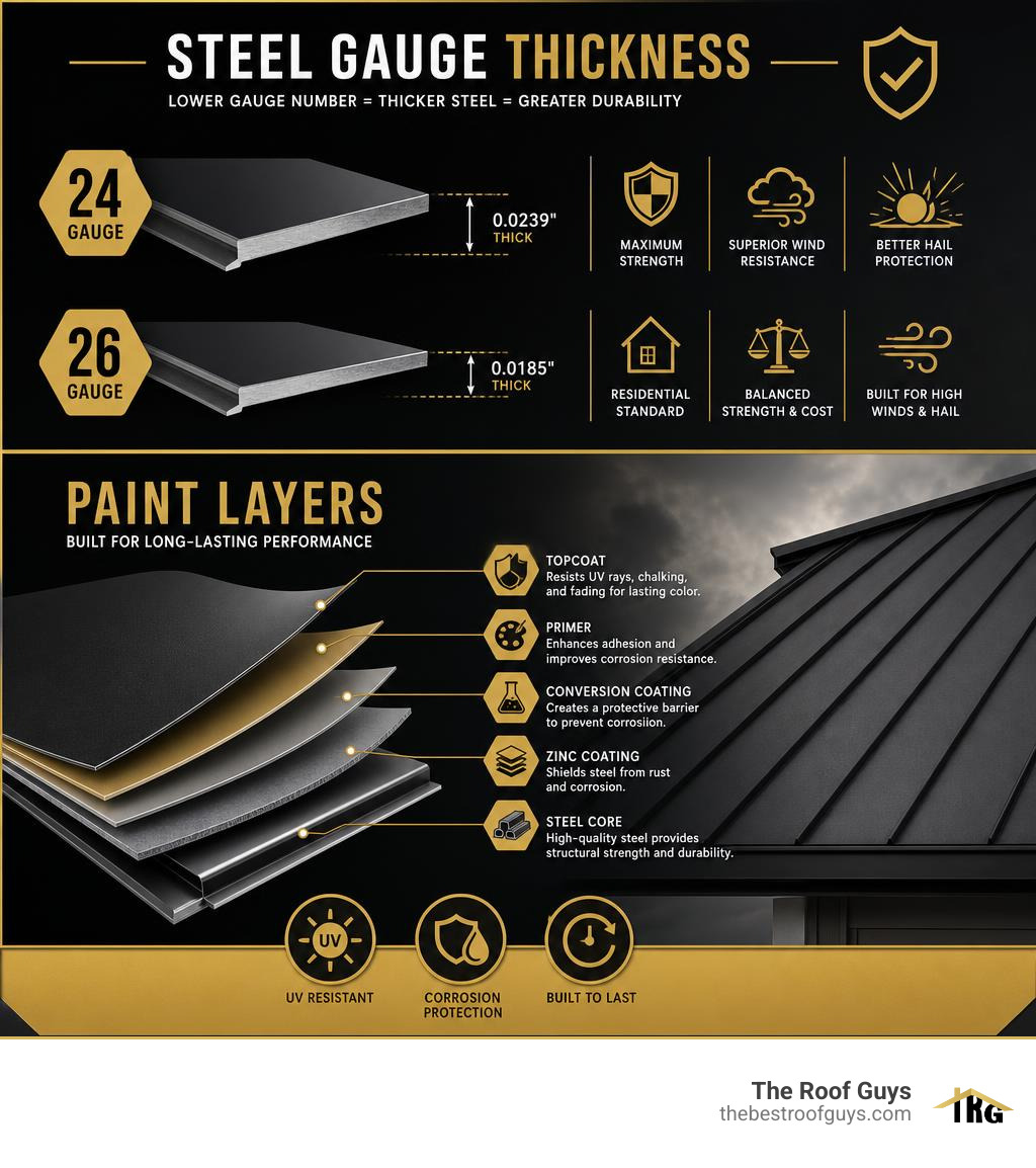steel gauge thickness and paint layers infographic infographic