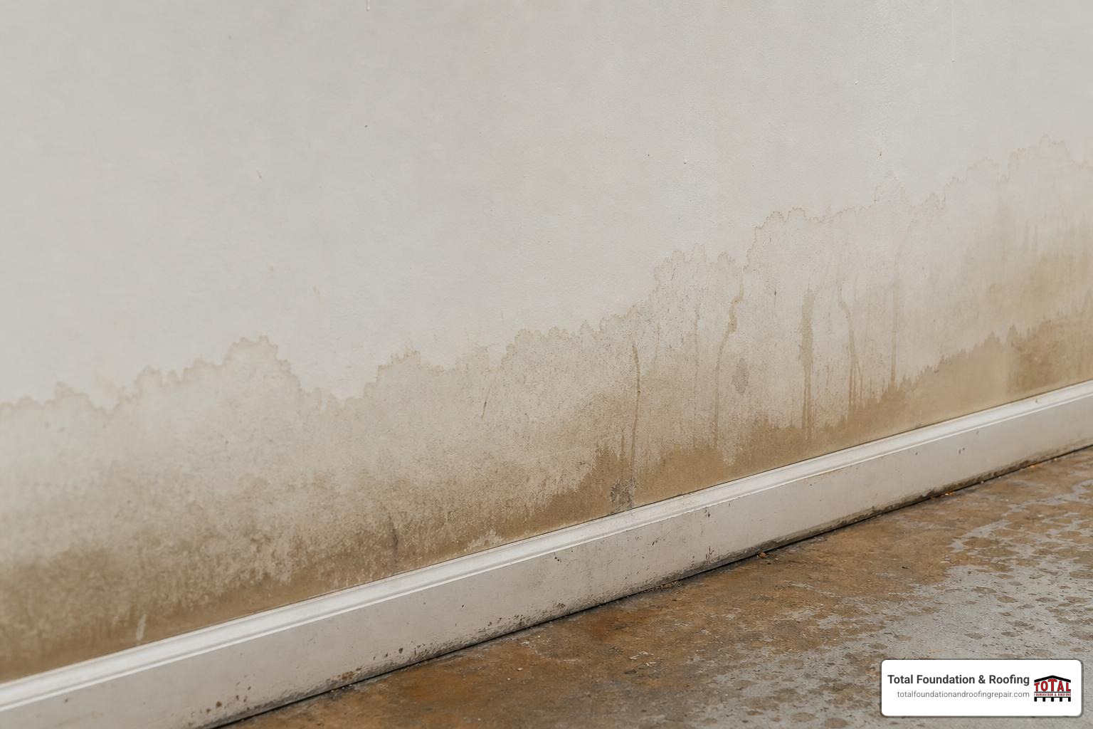 drywall wicking moisture from floodwater