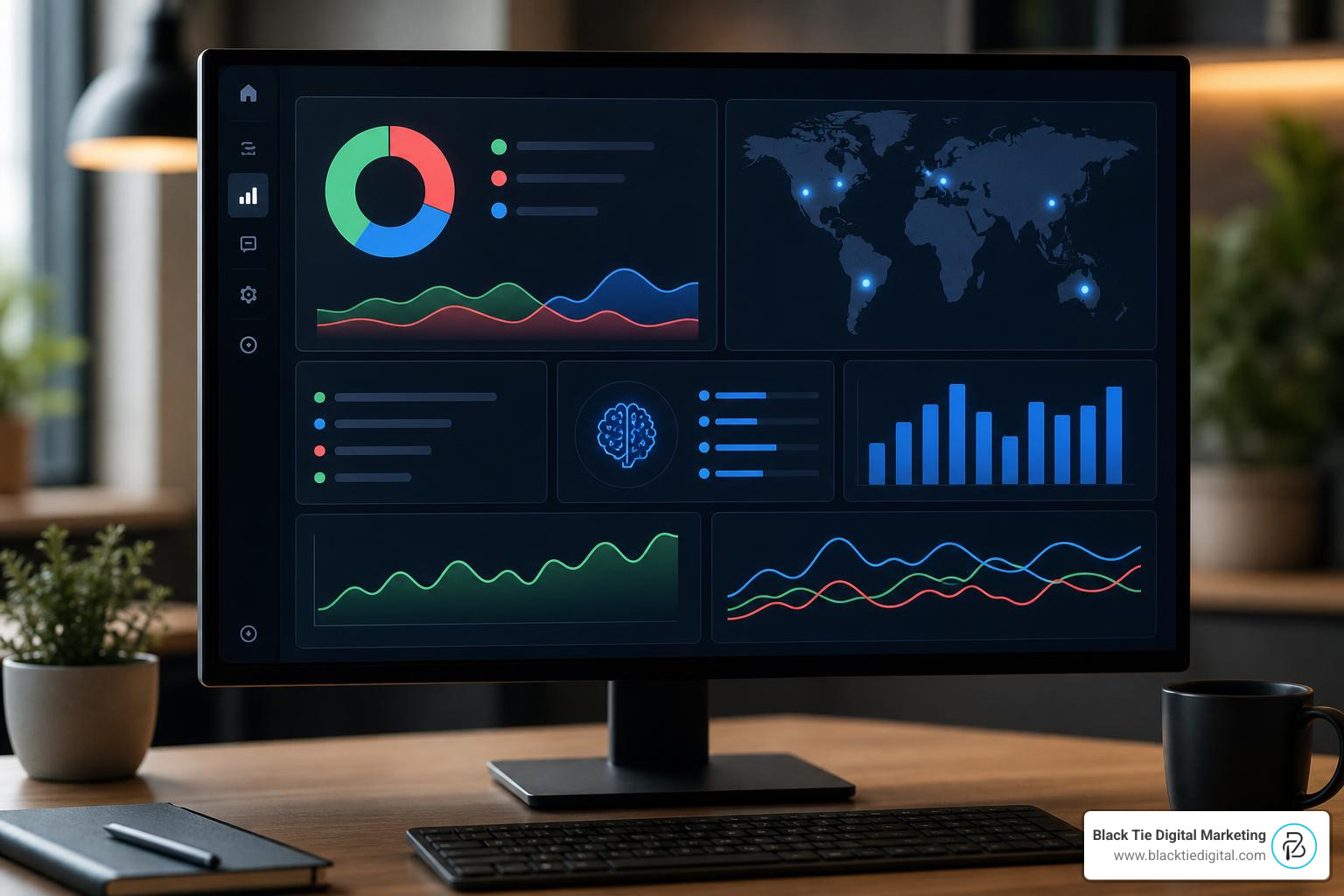 AI powered analytics dashboard tracking brand sentiment
