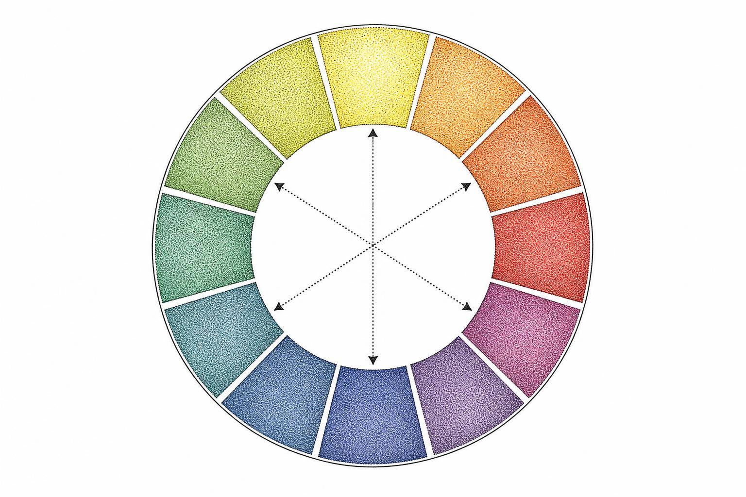 color correction wheel showing complementary colors
