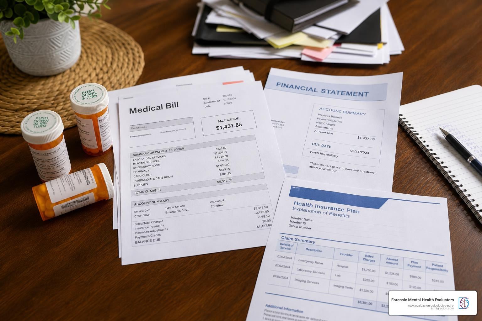 medical and financial documents supporting extreme hardship waiver