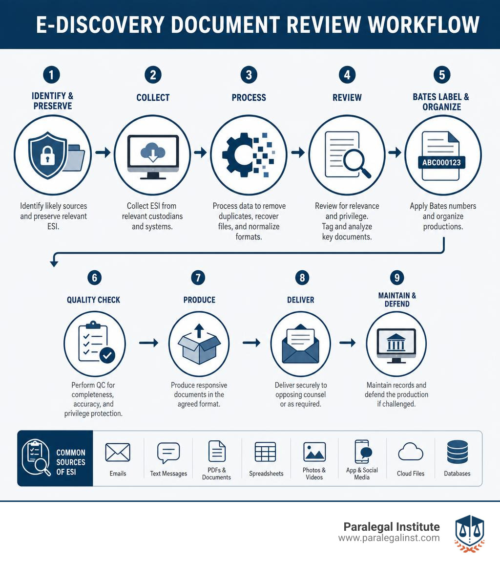 e-discovery document review workflow infographic e-discovery document review workflow infographic