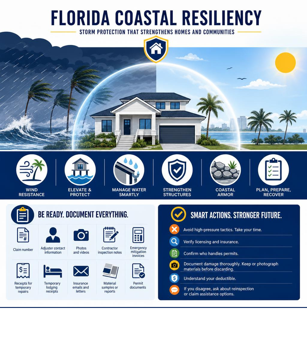 Florida coastal resiliency storm protection infographic infographic