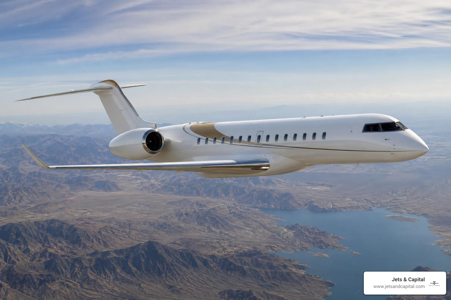 Bombardier Global 8000 exterior in flight