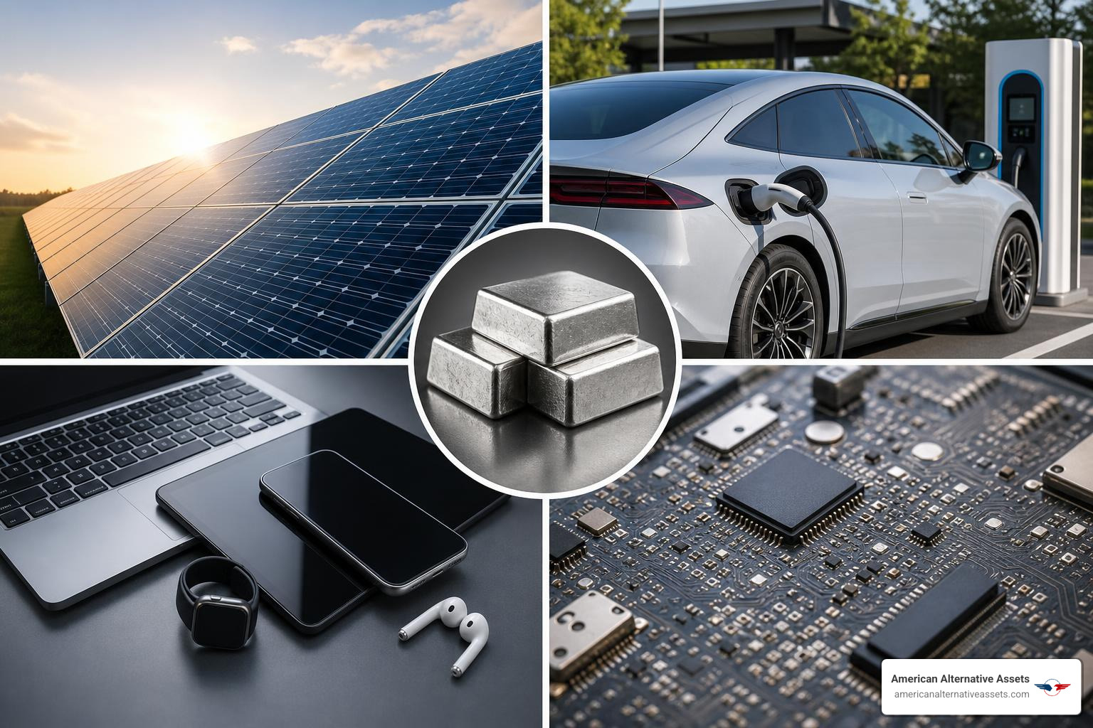 silver demand from solar panels electric vehicles electronics and bullion