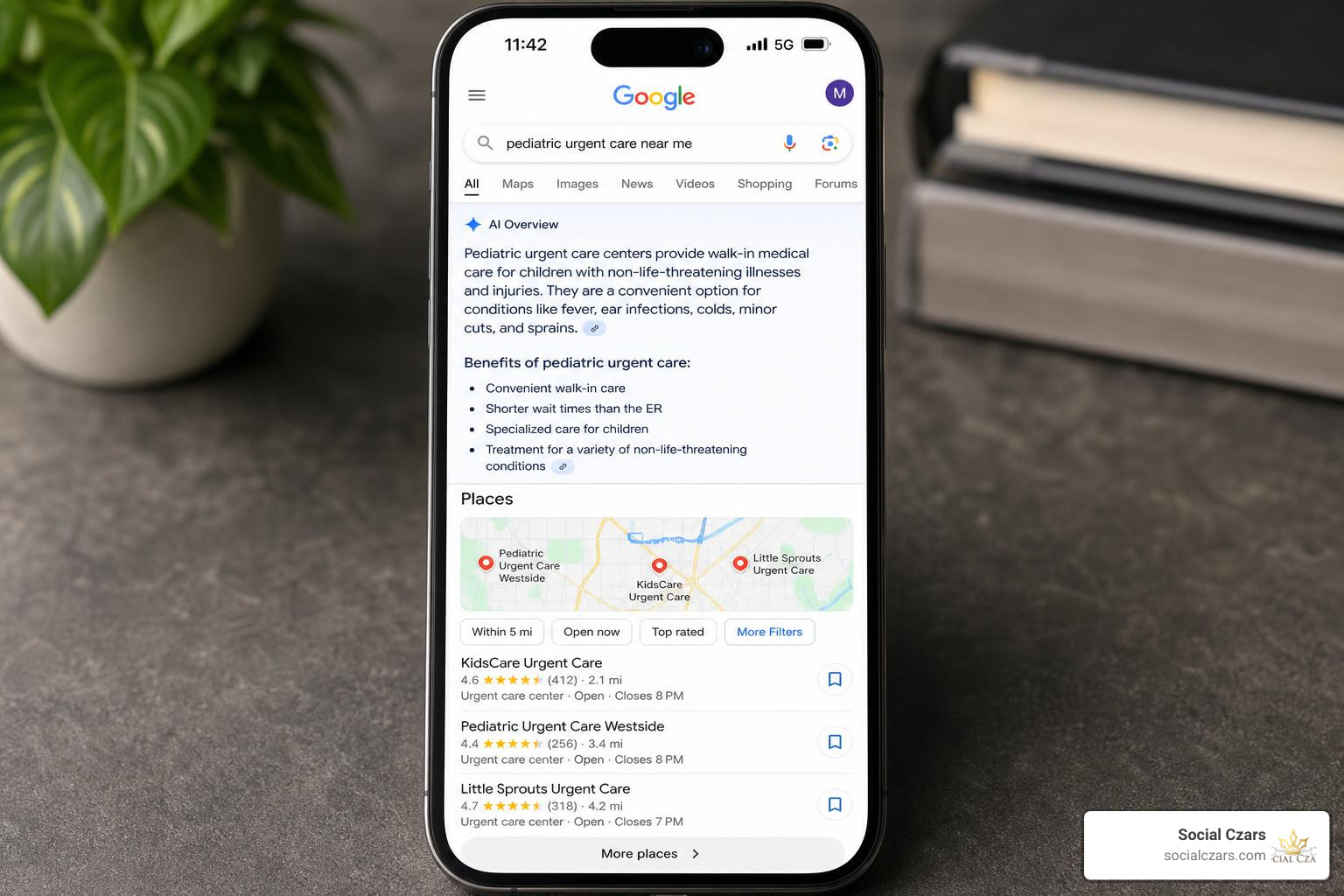 AI Overviews, ChatGPT answers, and Google local results for healthcare searches