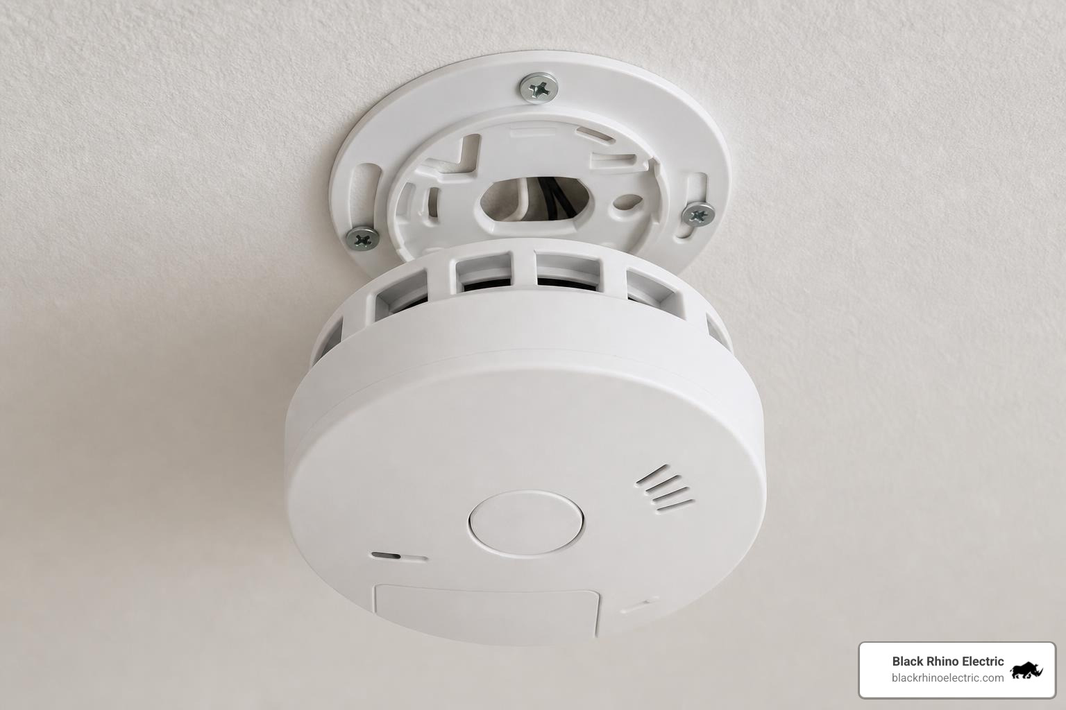 battery operated smoke detector mounting bracket installation on ceiling