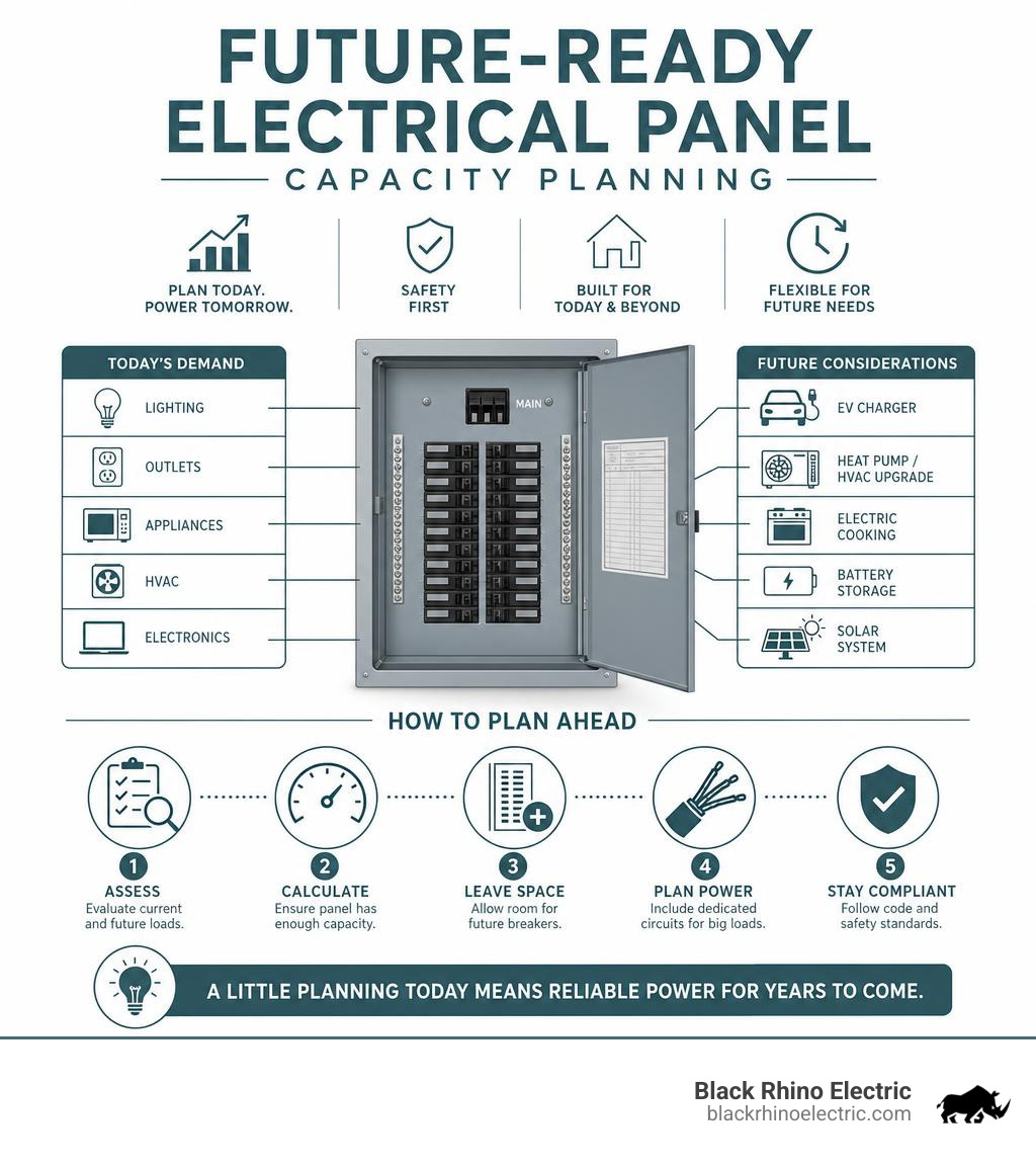 future ready electrical panel capacity planning infographic infographic