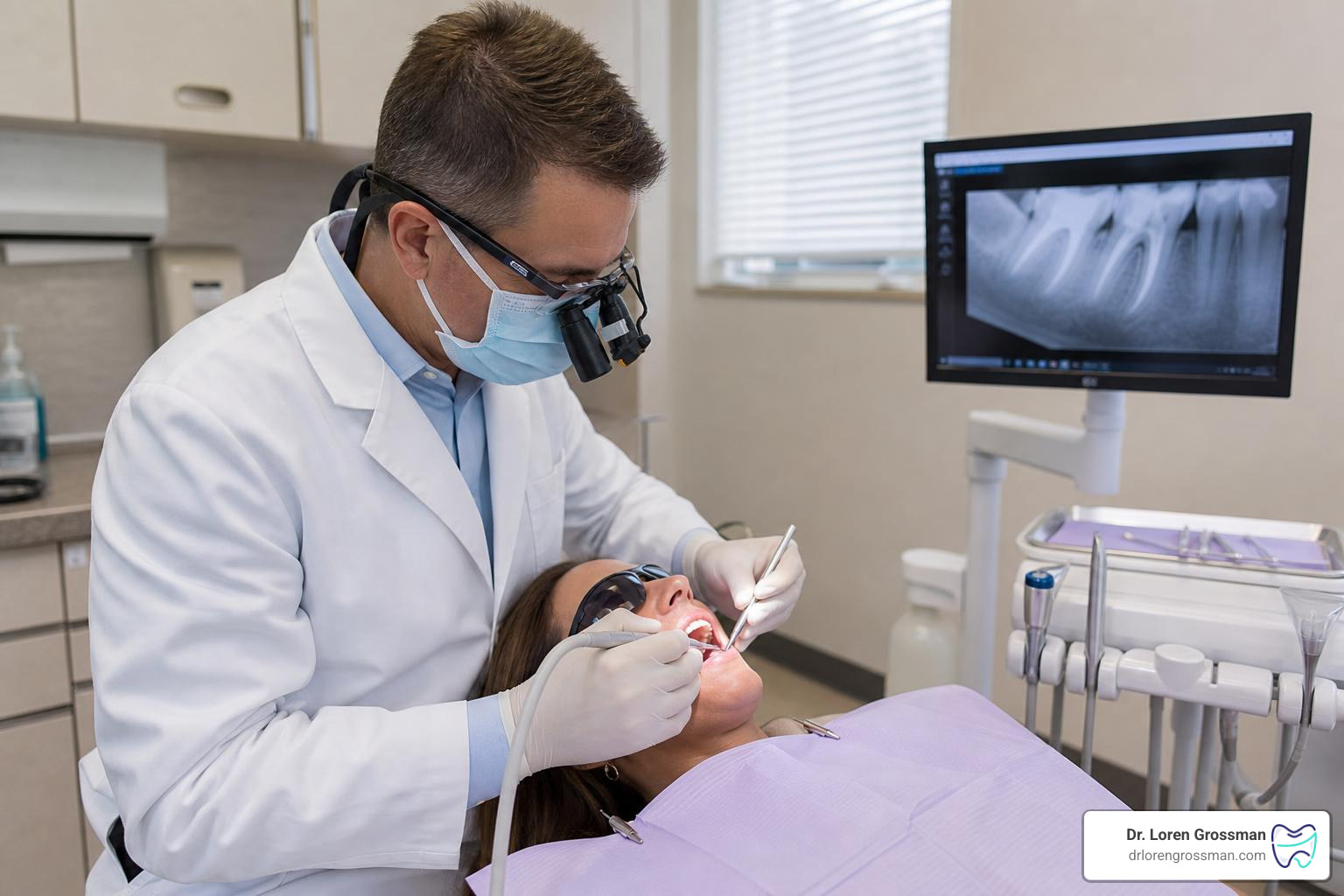 dentist performing a specialized dental procedure dentist performing a specialized dental procedure
