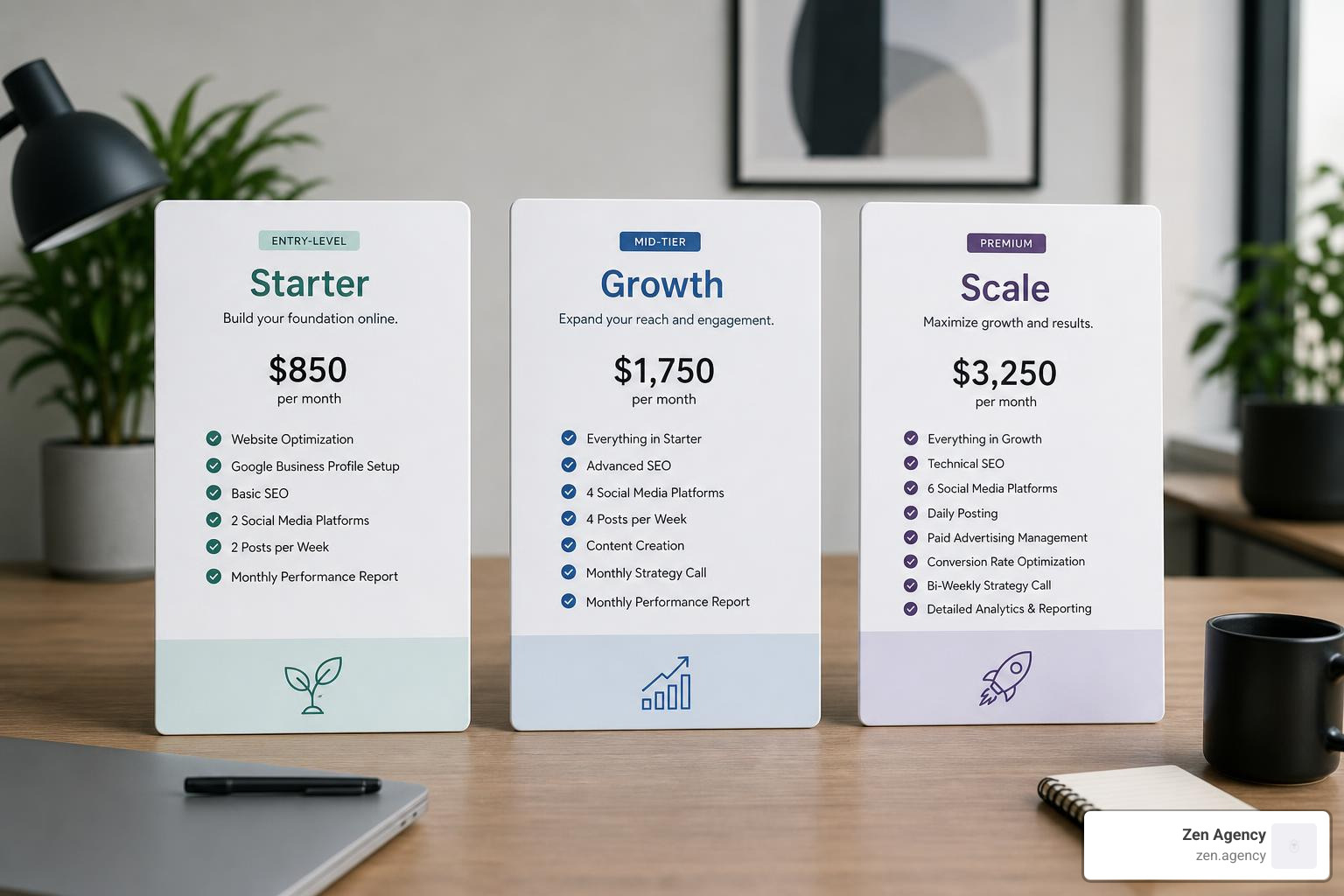 tiered digital marketing package cards tiered digital marketing package cards