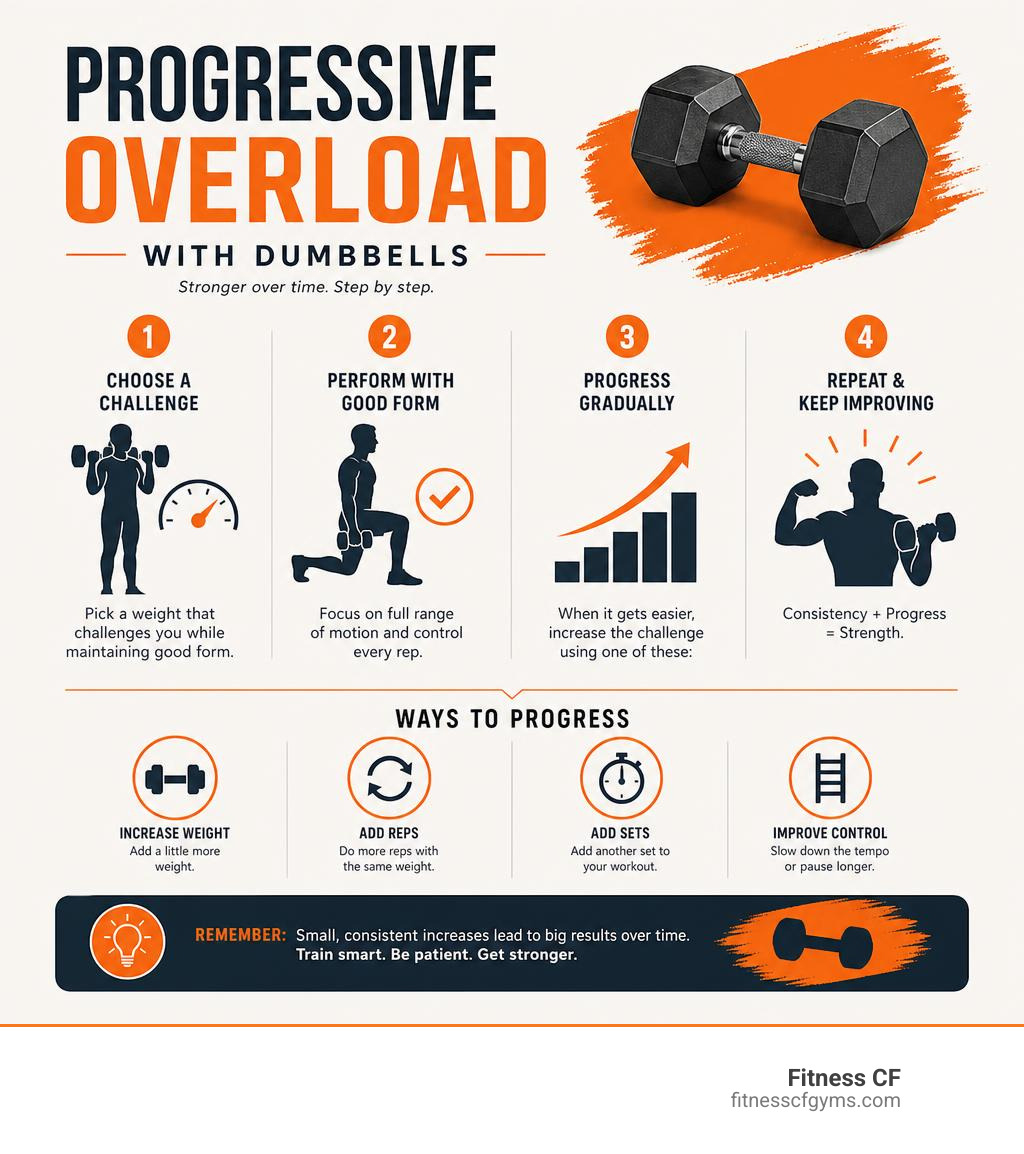 progressive overload with dumbbells infographic progressive overload with dumbbells infographic