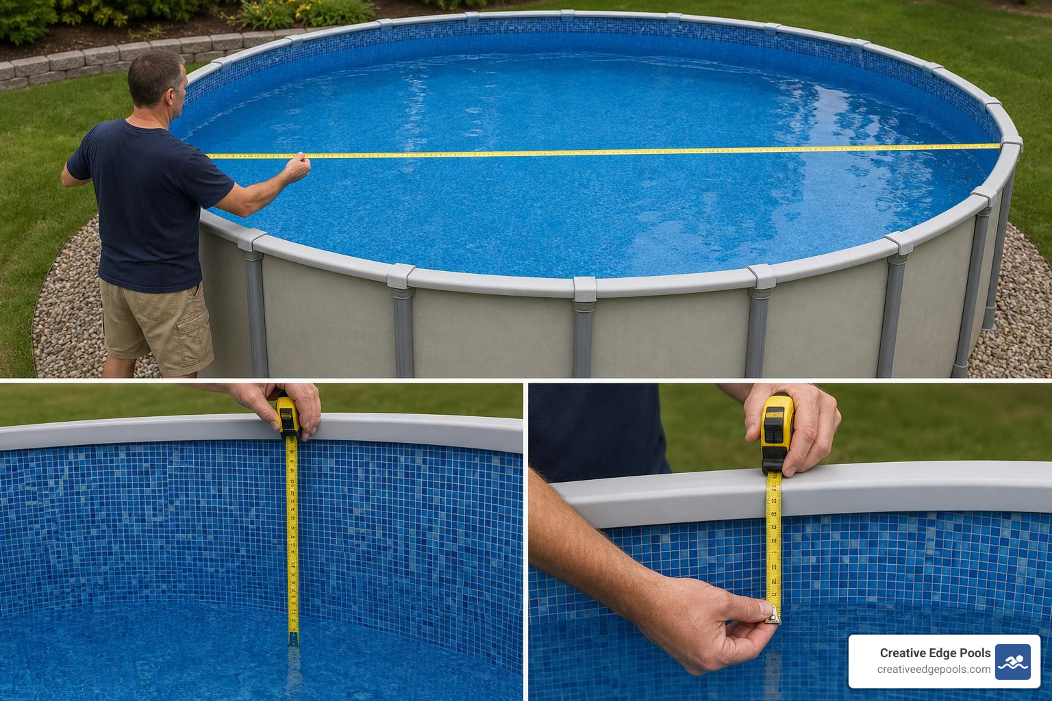 unbranded pool measuring diagram for vinyl liner replacement no logos