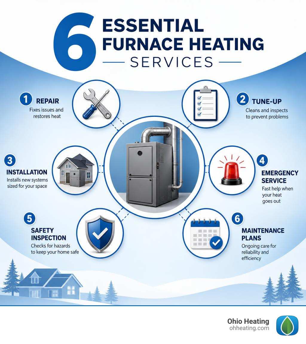 6 essential air conditioning services: repair, tune-up, installation, emergency service, safety inspection, maintenance plans