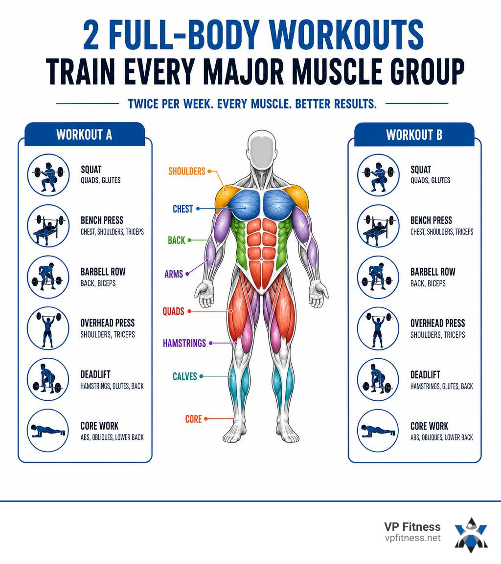 Workout Routine For Muscle Growth How to Build Muscle with a 2 Day Gym Split - VP Fitness - Top Gym ...