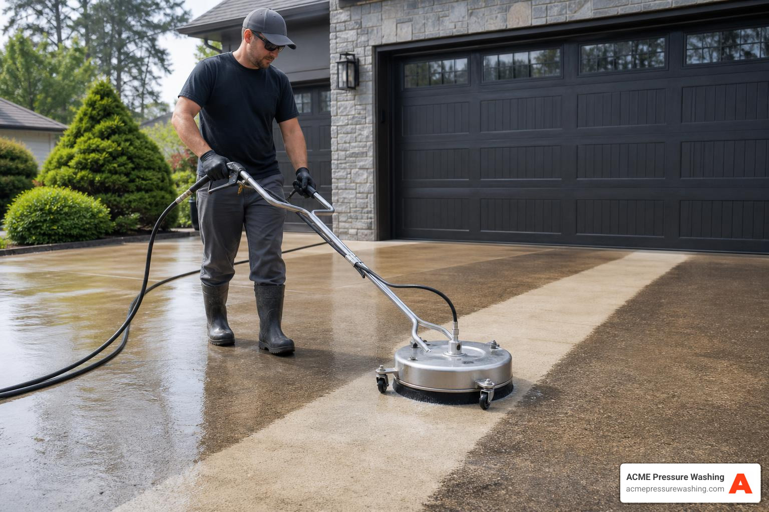 professional surface cleaner attachment for driveway pressure washing