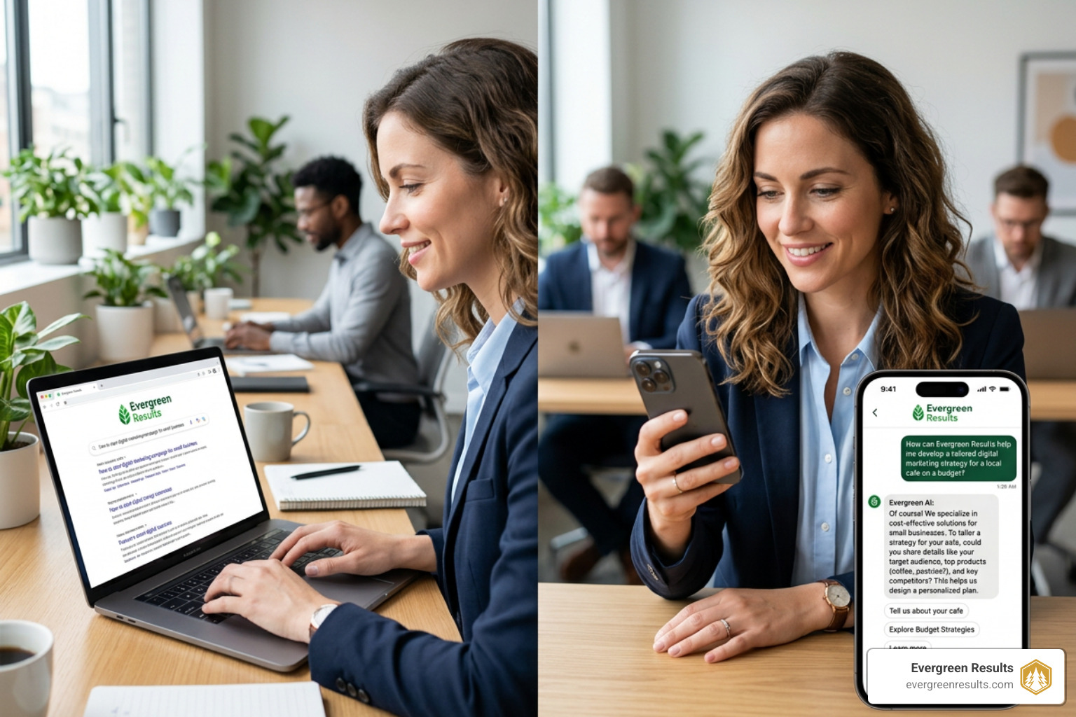 traditional search vs AI search interface