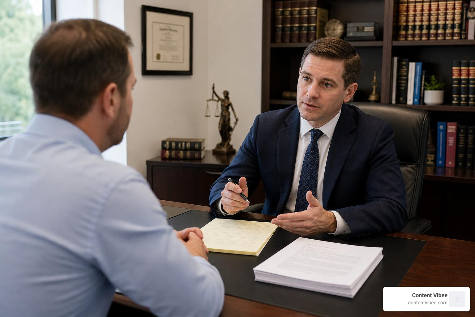 client consulting with attorney